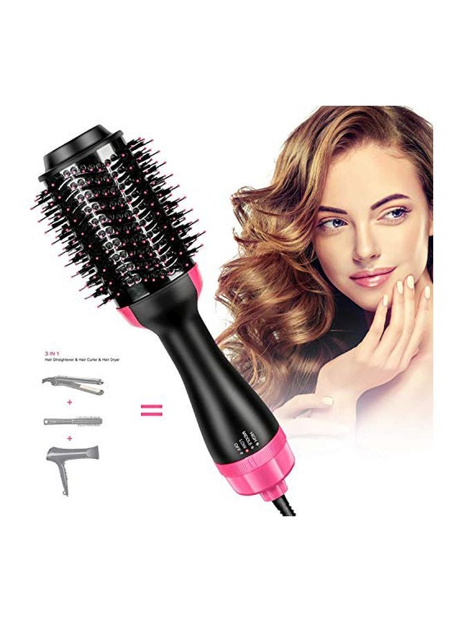 Flymall 3-In-1 Multi Styling Hair Dryer Brush Black/Pink  - Image 2