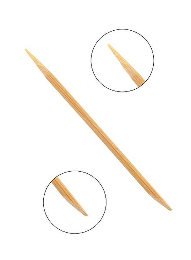BambooMN 20-Piece Disposable Bamboo Nail Art Manicure Pedicure Sticks Beige - Image 2