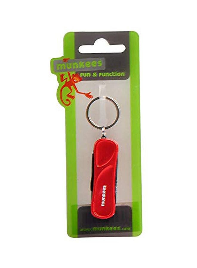 AceCamp 6-Function Manicure Tool Keychain Red - Image 2