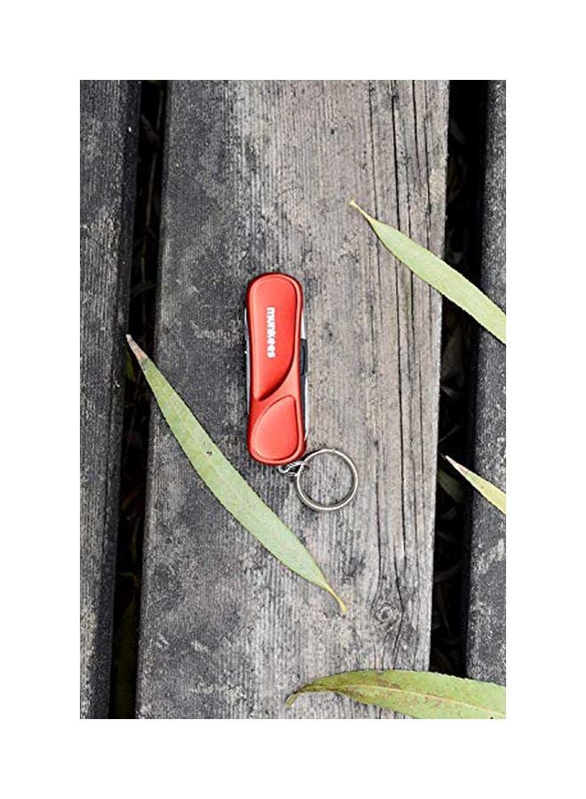 AceCamp 6-Function Manicure Tool Keychain Red - Image 3