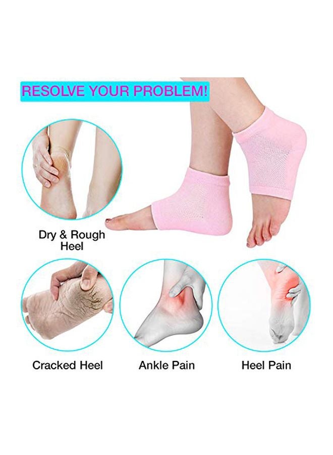 Nado Care 4-Pair Moisturizing Socks With Lotion Gel Blue/Grey/Black  - Image 2