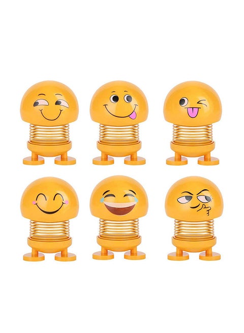 Pack Of 6 Shaking Spring Head Doll