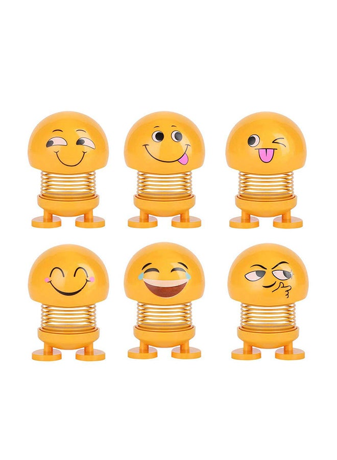 RIXI Pack Of 6 Shaking Spring Head Doll 
