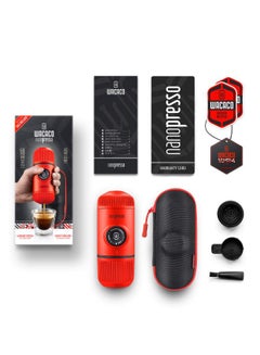 WACACO Nanopresso Portable Espresso Maker with Protective Case Lava Red Lava Red  - Image 3