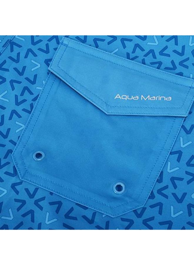 AQUA MARINA MAUI-Printed Men's Boardshorts (BLUE) - XL  - Image 2