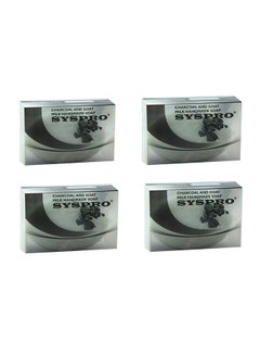 SYSPRO Pack Of 4 Charcoal Goat Milk Handmade Soap 299grams  - Image 1