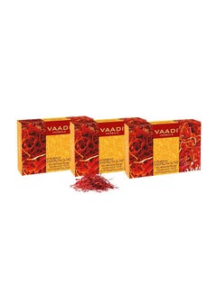 VAADI HERBALS 3-Piece Luxurious Saffron Skin Whitening Therapy Soap  - Image 1