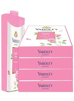 4-Piece London English Rose Luxury Soap With Perfumed Talc - v1567519598/N29288511A_2