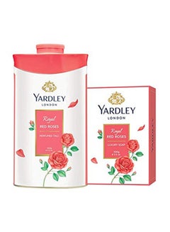 4-Piece London Royal Roses Luxury Soap With Perfumed Talc
