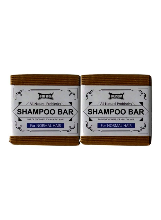 Goli Soda - Pack Of 2 Natural Probiotics Shampoo Bar Brown - Image 1