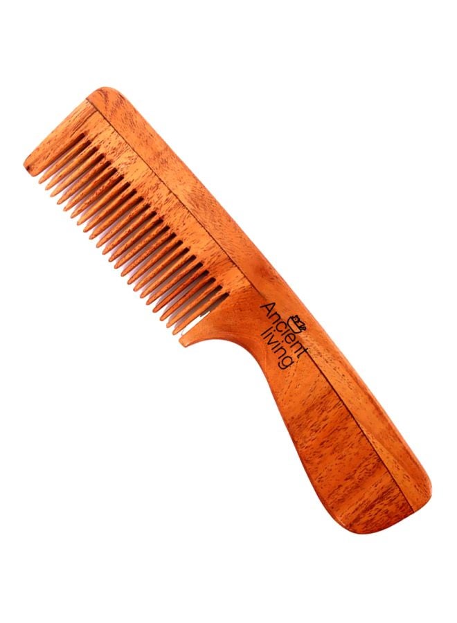 Ancient Living Neem Wood Hair Comb Brown  - Image 1