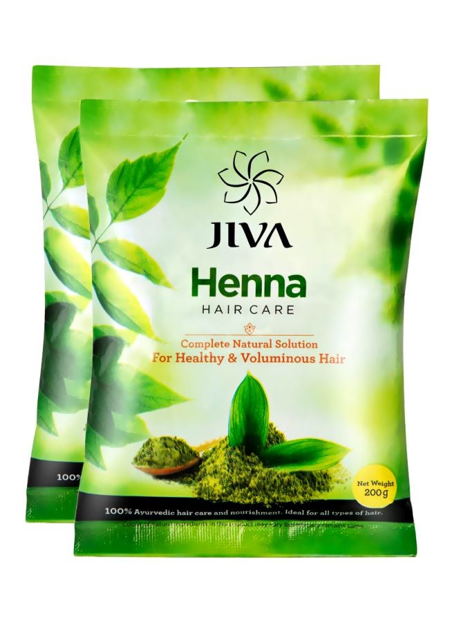 جيفا مجموعة بودرة حناء العناية بالشعر من قطعتين 200جرام - Image 1