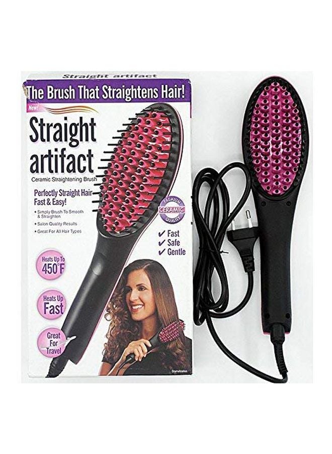 Whitecloud TRANSFORMING HOMES 2-In-1 Ceramic Hair Straightener Brush Black/Pink  - Image 2