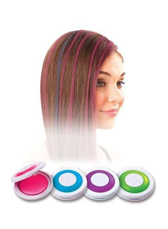 Krupalu 4-Piece Hair Chalk Pastel Colour Electric Blue/Hot Pink/Neon Green - Image 2