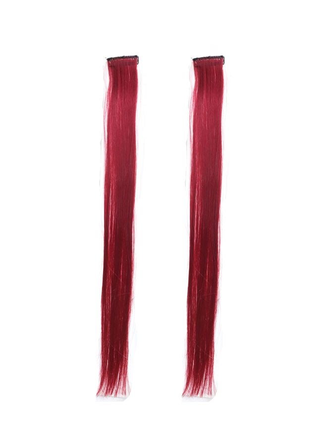 Colored Hair Extension Maroon 24inch - v1567525312/N29297727A_1