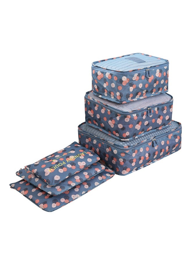 6-In-1 Laundry Pouch Cosmetics Makeup Bags Blue