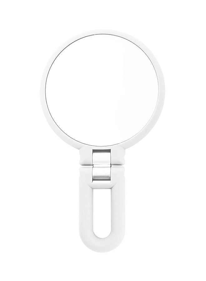 دانييل مرآة مكياج قابلة للطي بتكبير 15X فضي