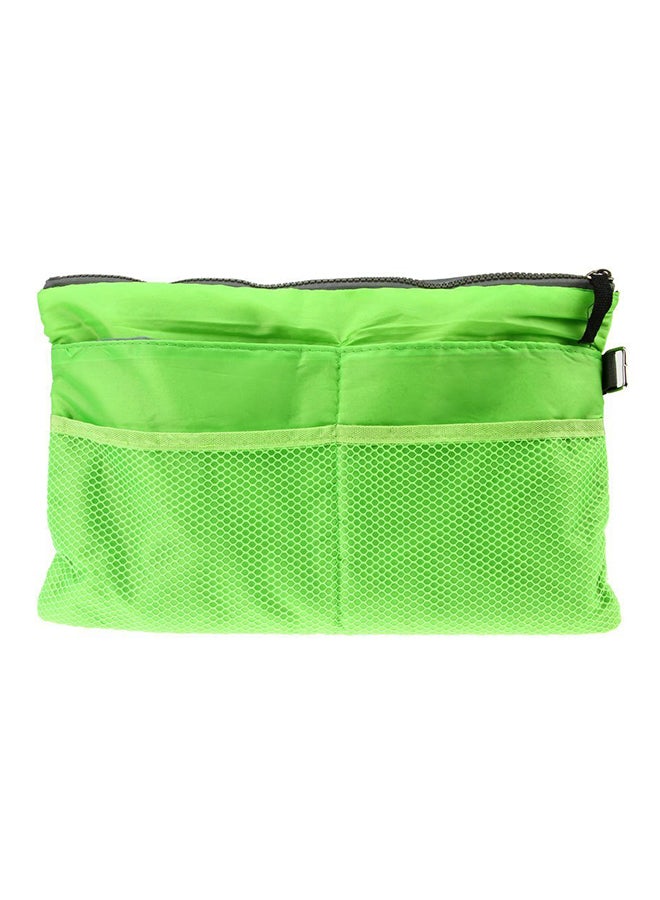 Double Zipper Travel Cosmetic Organiser Bag Green