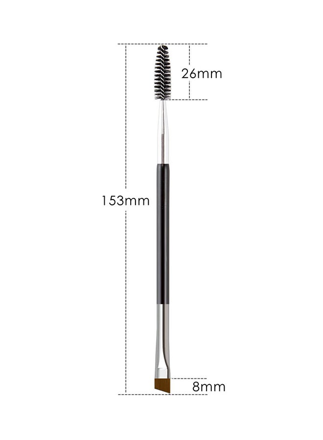 KingMas 3-Piece Duo Eyebrow And Spoolie Brush Set Black/Silver - Image 2