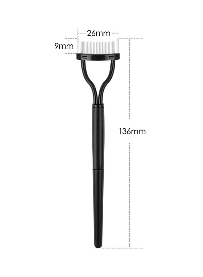 KingMas 3-Piece Duo Eyebrow And Spoolie Brush Set Black/Silver - Image 3