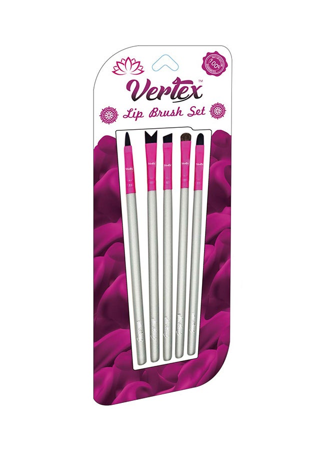 VERTEX 2-Piece Beauty Expert Eye Glitter Brush Set Silver/Pink - Image 1