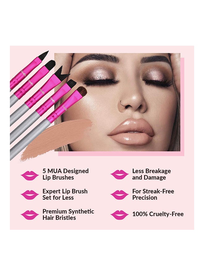 VERTEX 2-Piece Beauty Expert Eye Glitter Brush Set Silver/Pink - Image 2