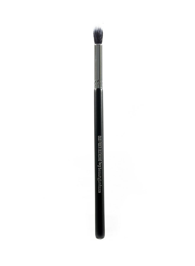 Beauty Junkees Pro Duo Fiber Eyeshadow Makeup Brush Black/Silver 