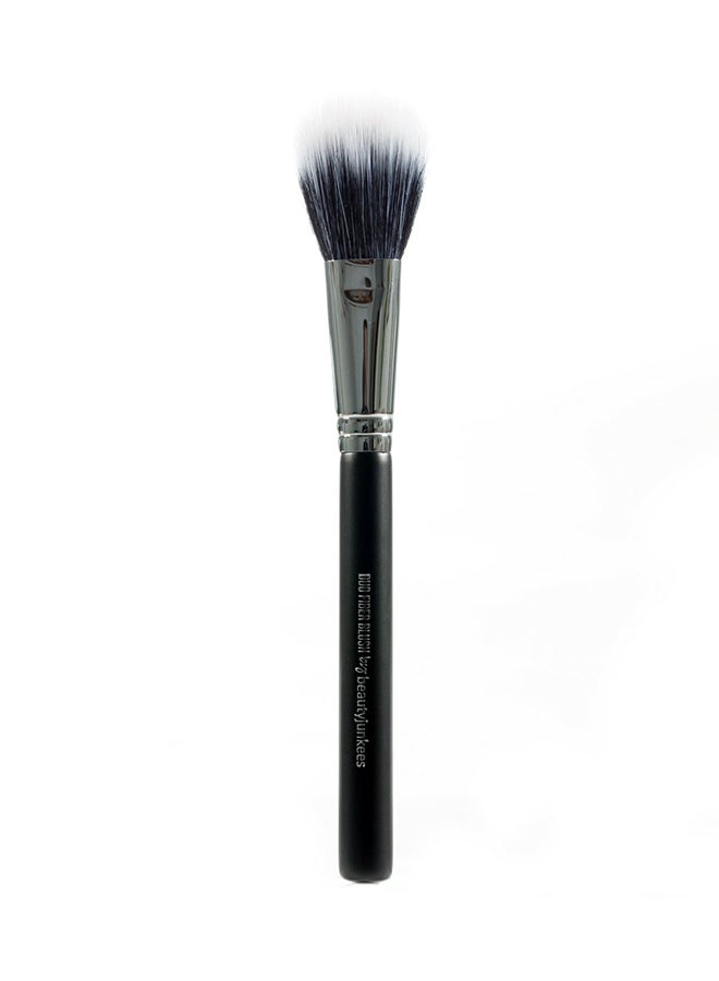 Beauty Junkees Pro Duo Fiber Large Stippling Makeup Brush Black/Silver 