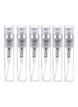 Pack Of 6 Portable Refillable Glass Spray Bottle Clear - v1567527524/N29263764A_1