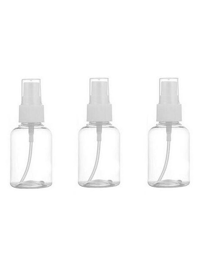 3-Piece Portable Refillable Spray Bottle Clear