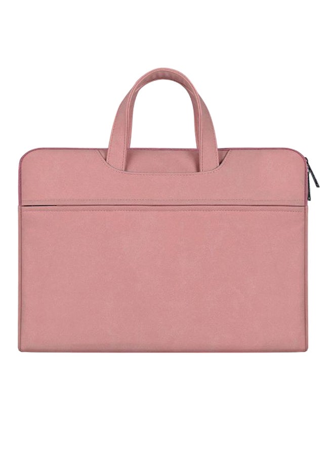 One-Shoulder Handbag For 15.6-Inch Laptop With Suitcase Belt Pink  - Image 1