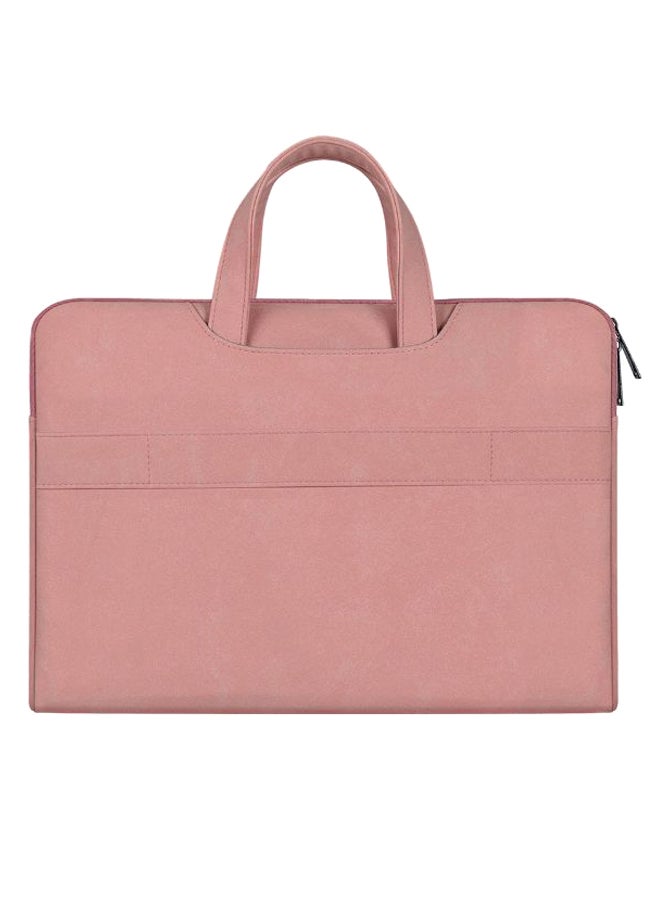 One-Shoulder Handbag For 15.6-Inch Laptop With Suitcase Belt Pink  - Image 2