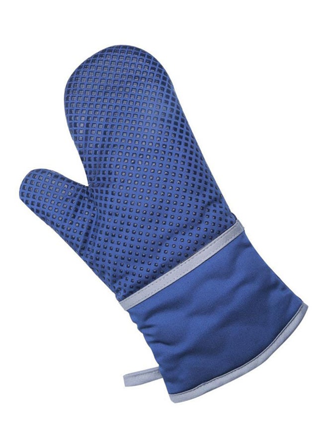 Pack Of 2 Microwave Oven Heat Insulation Gloves Blue 33cm