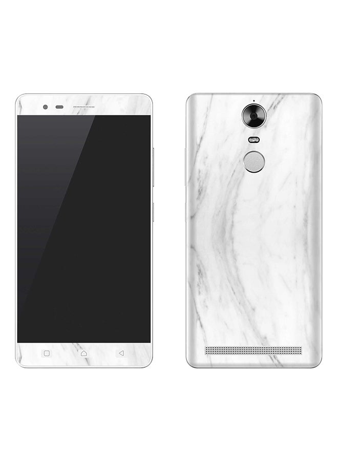Stylizedd Vinyl Skin Decal For Lenovo K5 Note White Marble 