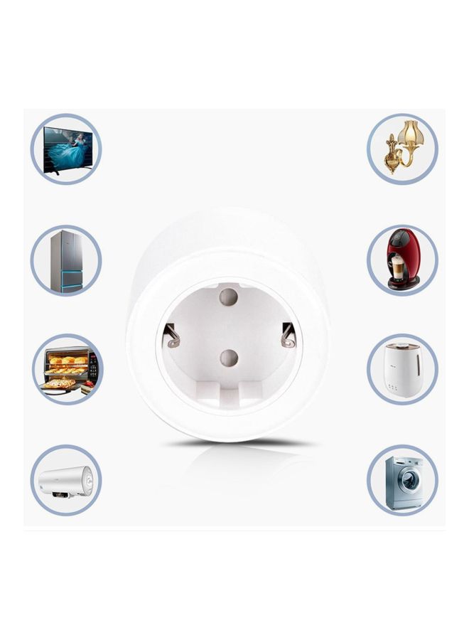 Generic - Remote Controlled EU Socket White 9.2x6.7x6.7cm - Image 1