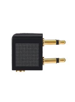 Generic 2-Piece Aircraft Plug Aviation Audio Adapter Black/Gold  - Image 5