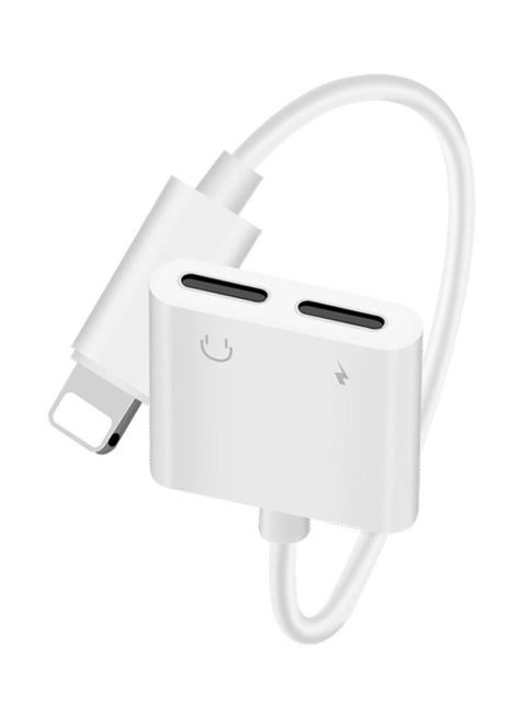 4-In-1 Charging Adapter For Apple iPhone 7/8 White