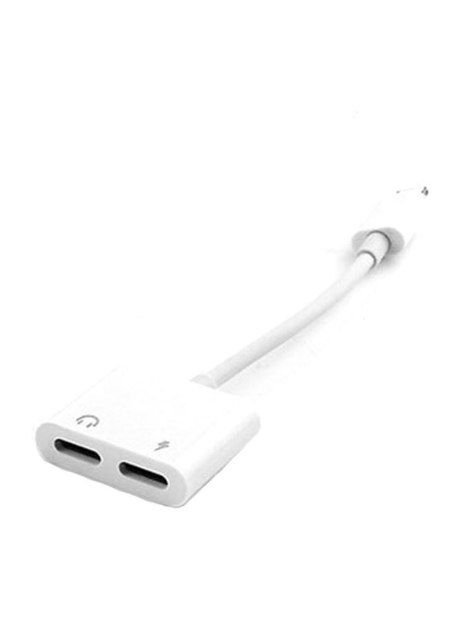 Generic - 4-In-1 Charging Adapter For Apple iPhone 7/8 White - Image 1