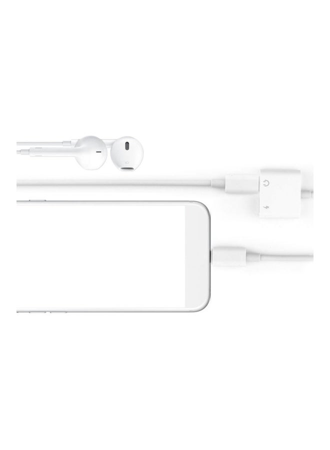 Generic - 4-In-1 Charging Adapter For Apple iPhone 7/8 White - Image 1