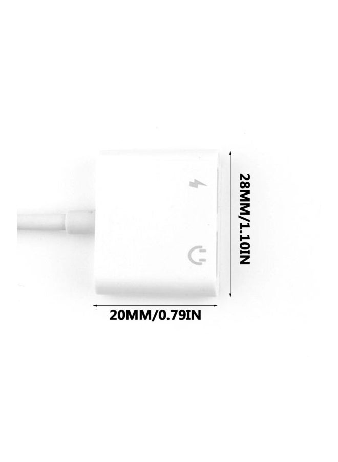 Generic - 4-In-1 Charging Adapter For Apple iPhone 7/8 White - Image 1