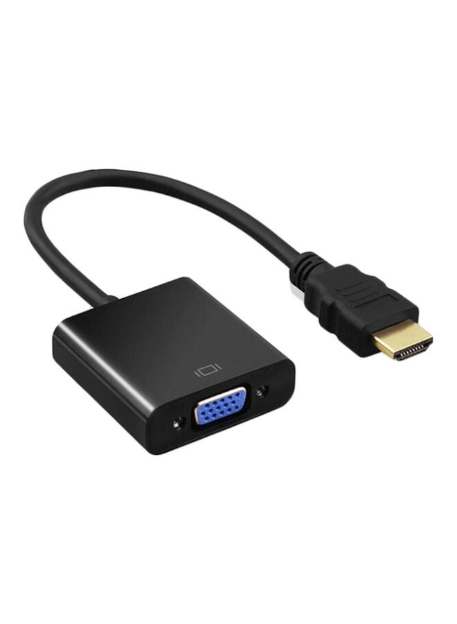 HDMI Male To VGA Female Cable Black - Image 1