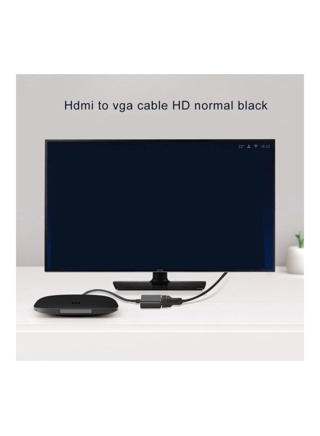 HDMI Male To VGA Female Cable Black - Image 3