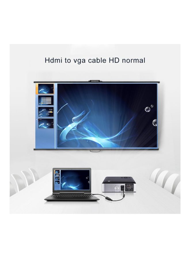 HDMI Male To VGA Female Cable Black - Image 2