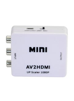 ماركة غير محددة محول فيديو من منفذ ميني AV إلى HDMI أبيض  - Image 2