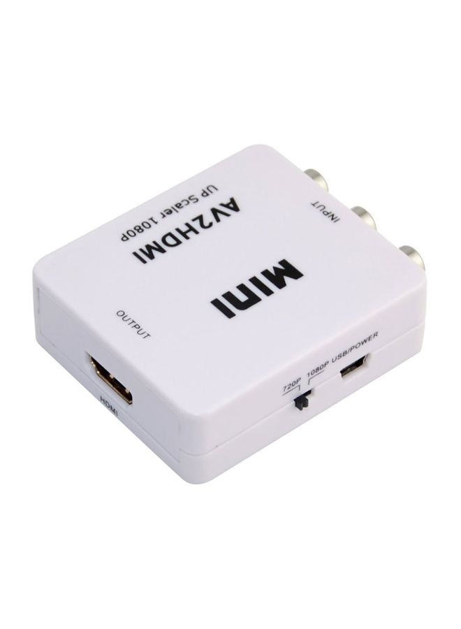 Generic Mini AV To HDMI Video Converter Adapter White  - Image 3