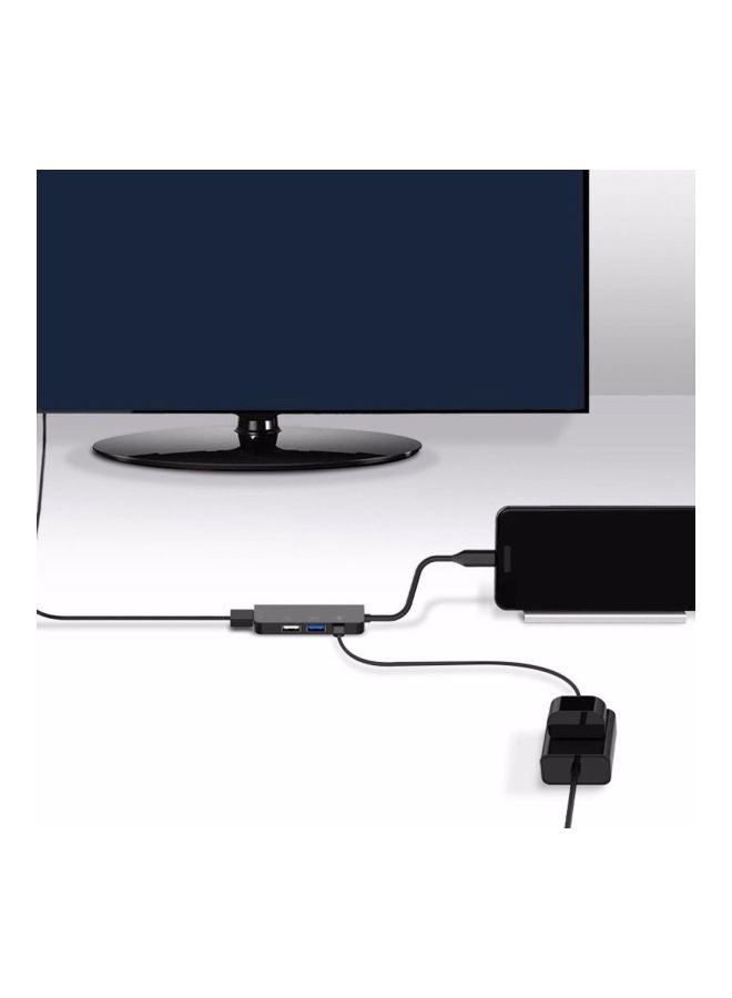 4-In-1 Type-C USB Hub Adapter Grey - Image 4