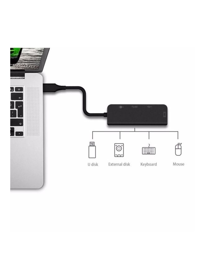 4-In-1 Type-C USB Hub Adapter Grey - Image 5