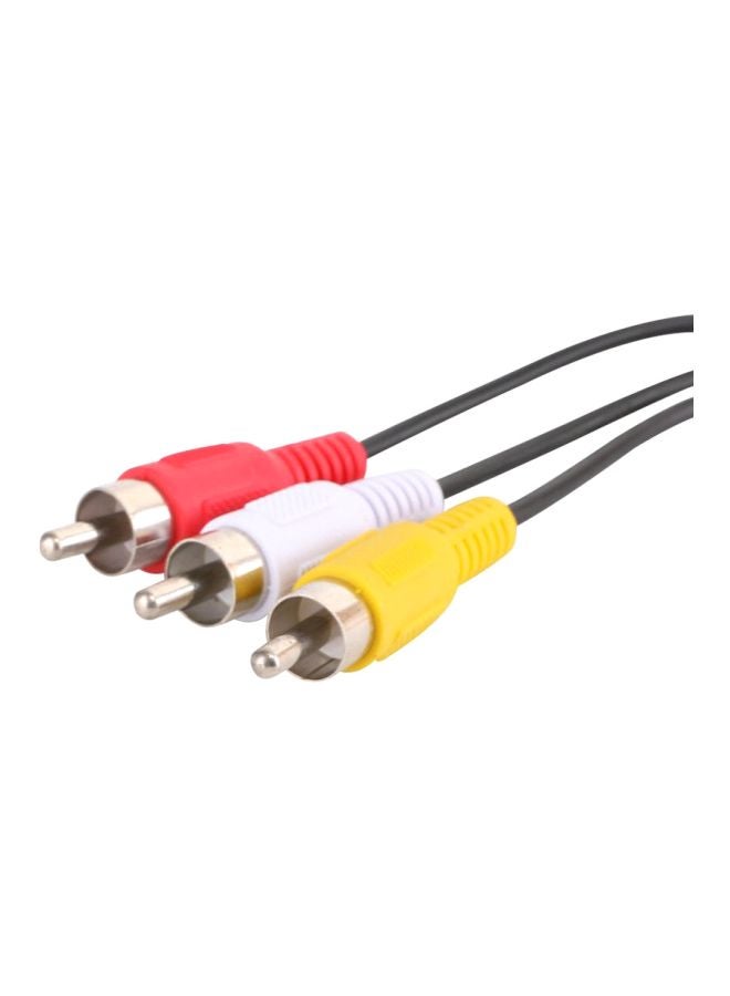 USB A To Female Socket To 3 RCA Male Video A/V Camcorder Adapter Cable Black - Image 2