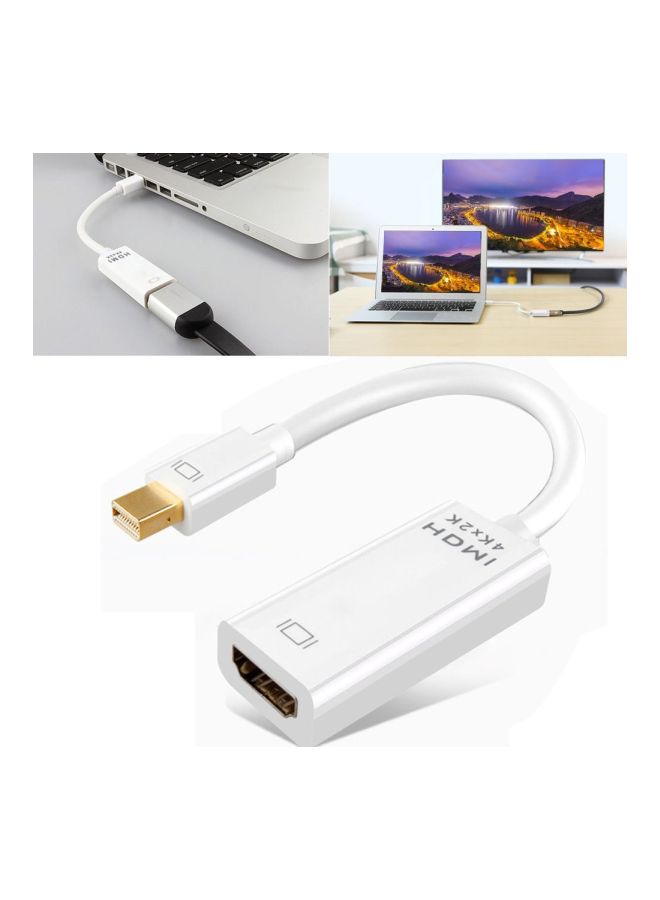 4K Mini Display Port DP To HDMI Adapter Cable For MacBook Air/Pro Black