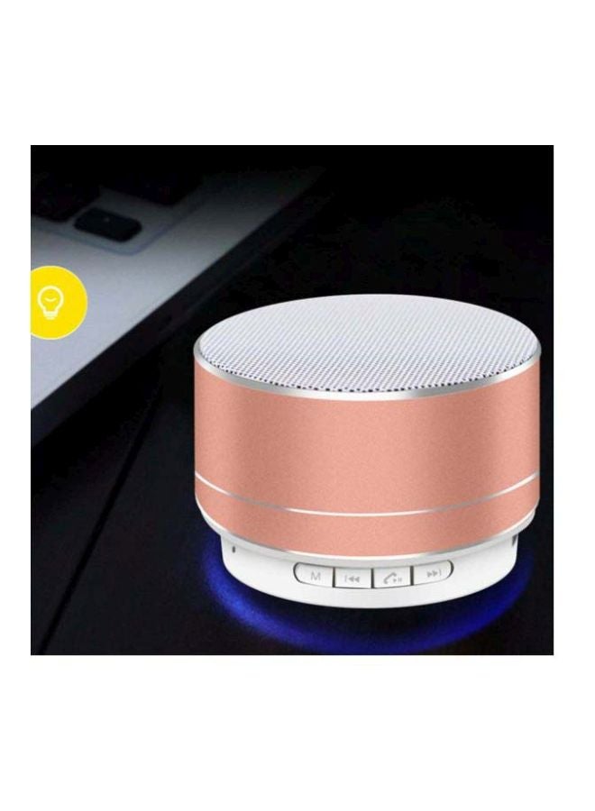 A10 Portable Bluetooth Speaker Rose Gold/White - Image 2